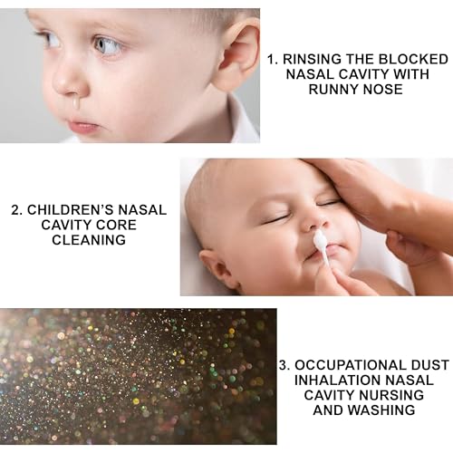 Image of Baby Nasal Aspirator, 1 Pack, 4 Pieces - Safe and Reusable Silicone Nasal Aspirator for Newborn - Infant Mucus Removal with 10ml Nose Cleaner Syringe - Nasal Spray /Nasal Hygiene
