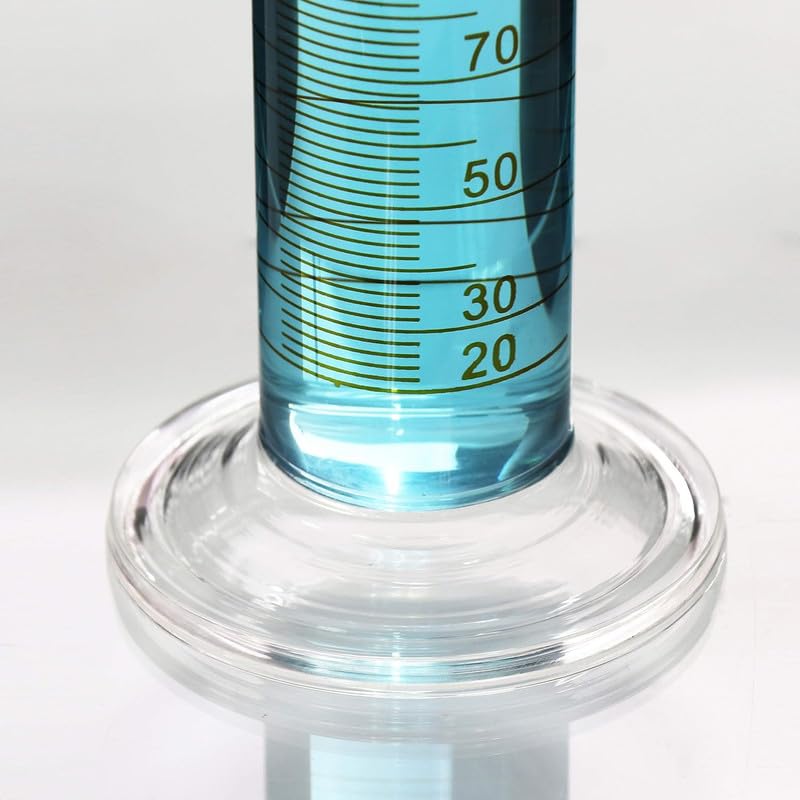 Image of Bello Borosilicate Glass 3.3 Scientific 6pcs Measuring Cylinder 50ml Round Base For School College, Chemistry, Lab Laboratory