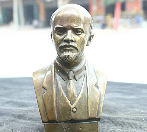 Liangliang988 Bronze Chinese Fengshui Old Brass Statue Lenin Head Sculpture
