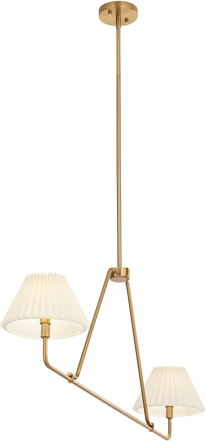 Possini Euro Design Possini Euro Frazer 45" Wide Warm Brass 2-Light Island Chandelier