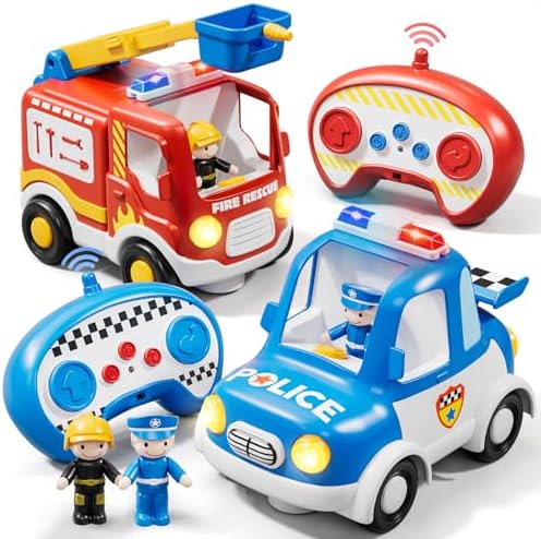 Lehoo Castle Remote Control Car for Toddlers, Fire Trucks for Tod...