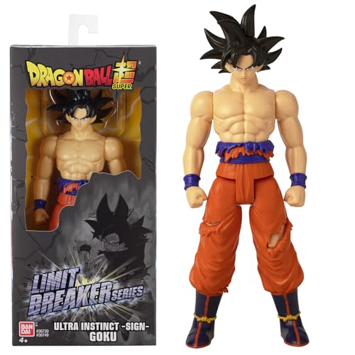 BANDAI - Dragon Ball Super - Figurine géante Limit Breaker - Ultra Instinct Goku Sign - Licence Officielle Dragon Ball - Grande Figurine Goku articulée 30 cm - Jouet Enfant 4 Ans et + - 36749