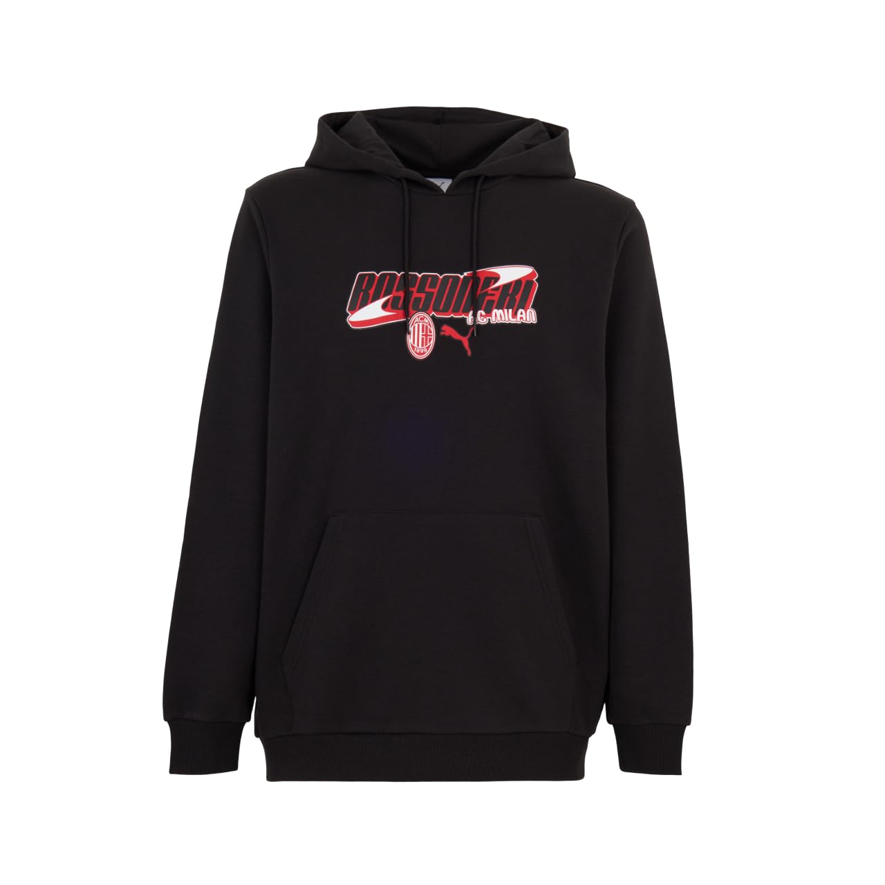 A.C. Milan - FtblCulture Hoodie with Puma Logo - Official Product - Adult Black