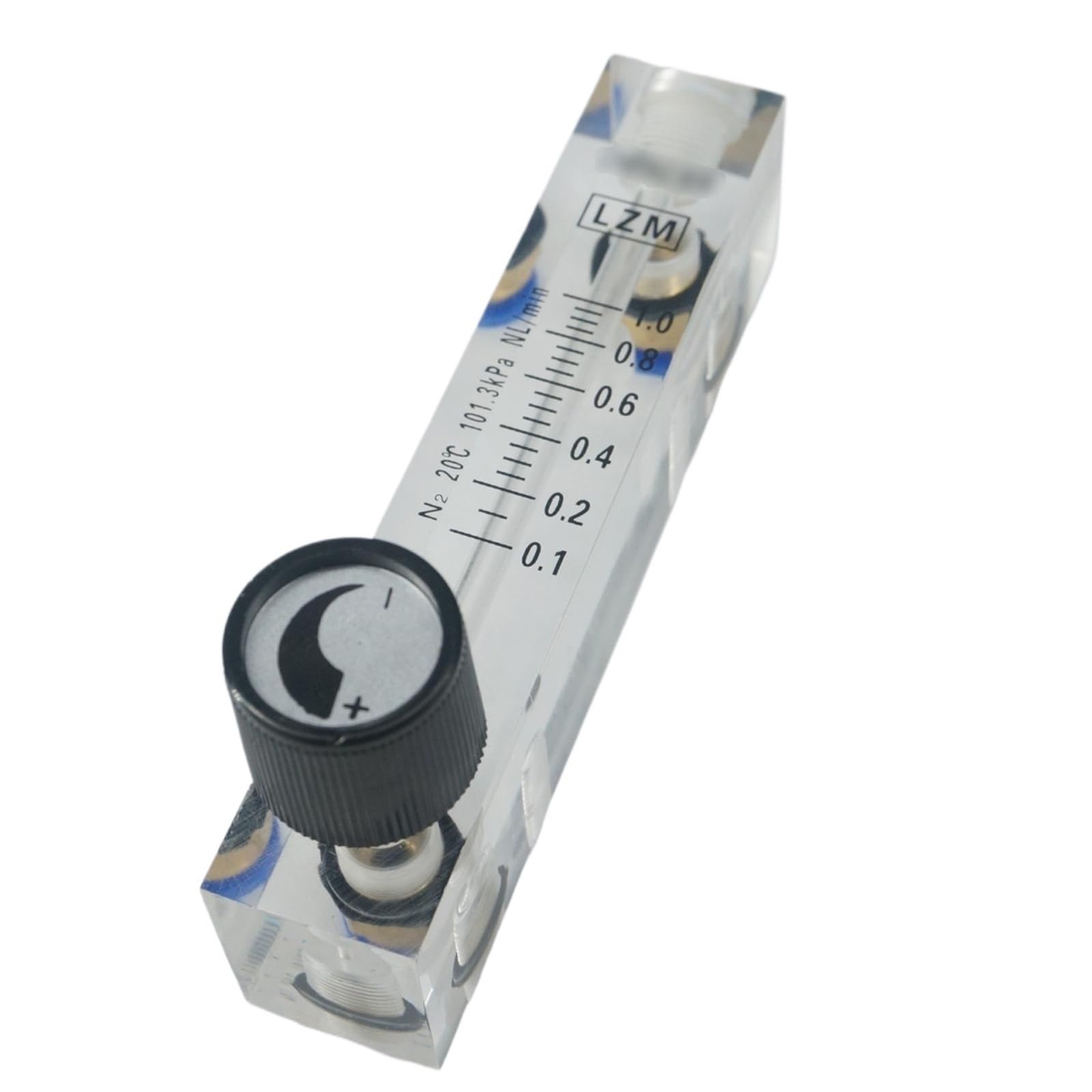 Novfdlop One Color 0.1-0.4 0.1-1 0.5-5 1-10 1.5-15 2-20L/Min Lzm-6T N2 Nitrogen Flowmeter Rotameter With Valve Push In 6Mm Tube Pressure 0.1Mpa(0.1-1L Per Min)