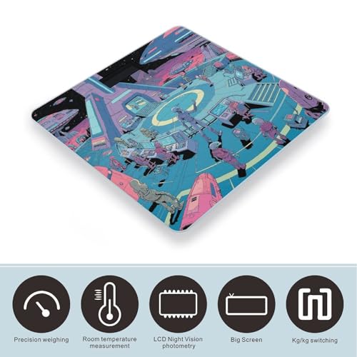 Báscula digital de baño Alien Base con vidrio templado miniatura 3