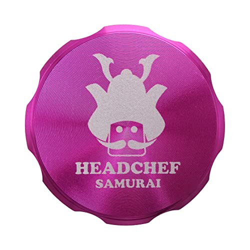 Headchef Samurai Metal Herb Grinder with Sifter Scraper - 4 Piece Grinder, 55mm (Pink) - Image 3
