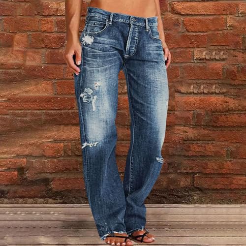 Cargo Jeans for Women High Waisted Wide Leg Pants Fashion Teen Girls Baggy Y2K Denim Pants Combat Military Trousers3