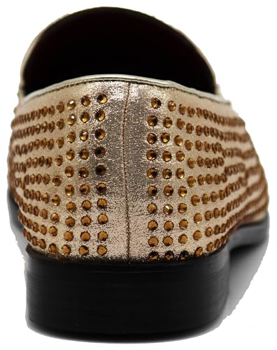 Image of SPK26 Men's Vintage Velvet Rhinestone Designer Dress Loafers Slip On Shoes Classic Tuxedo Dress Shoes