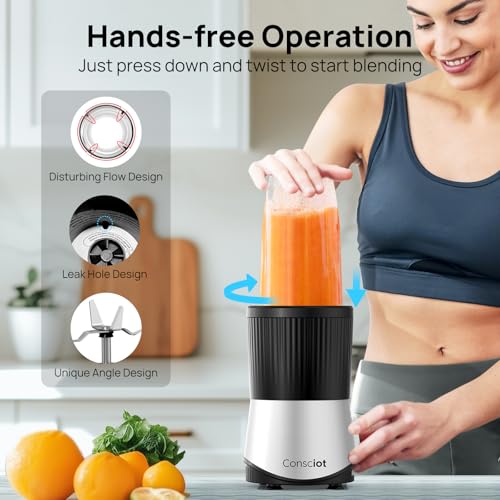 image for Consciot CB08 11-Piece Blender for Kitchen and Personal Size, Blend Sh
