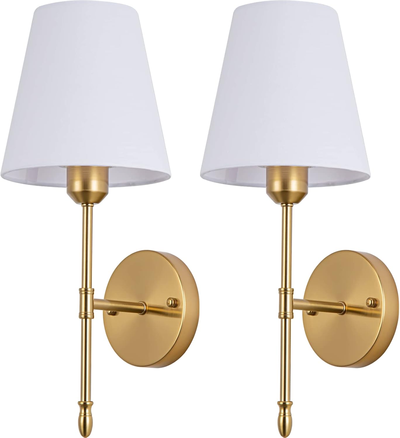 jengush Wall Light Battery Operated Dimmable Wall Sconce Set of 2，Battery Powered Sconce