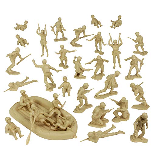 BMC Marx Plastic Army Men US Soldiers - Tan 31pc WW2 Figures - Made in USA - Thumbnail 4