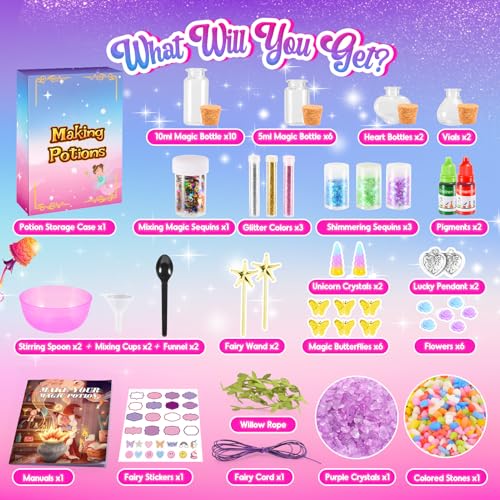Craft Kits for Kids, Potion Making Kit Children 7 8 9 10 11 Year Old Girl Gifts Girls Toys Age 6 7 8 9 10 11 Surprise Fairy Toys for Girls Gifts for 5-10 Year Old Potions Kit for Kids Birthday Gifts - Image 6