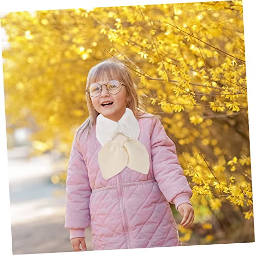 VANZACK Children's Plaid Plush Winter Scarf Thick Fleece Neck Warmer for Boys and Girls Cartoon Cross Neck Collar Soft Boys and Girls Scarf for Cold Weather3