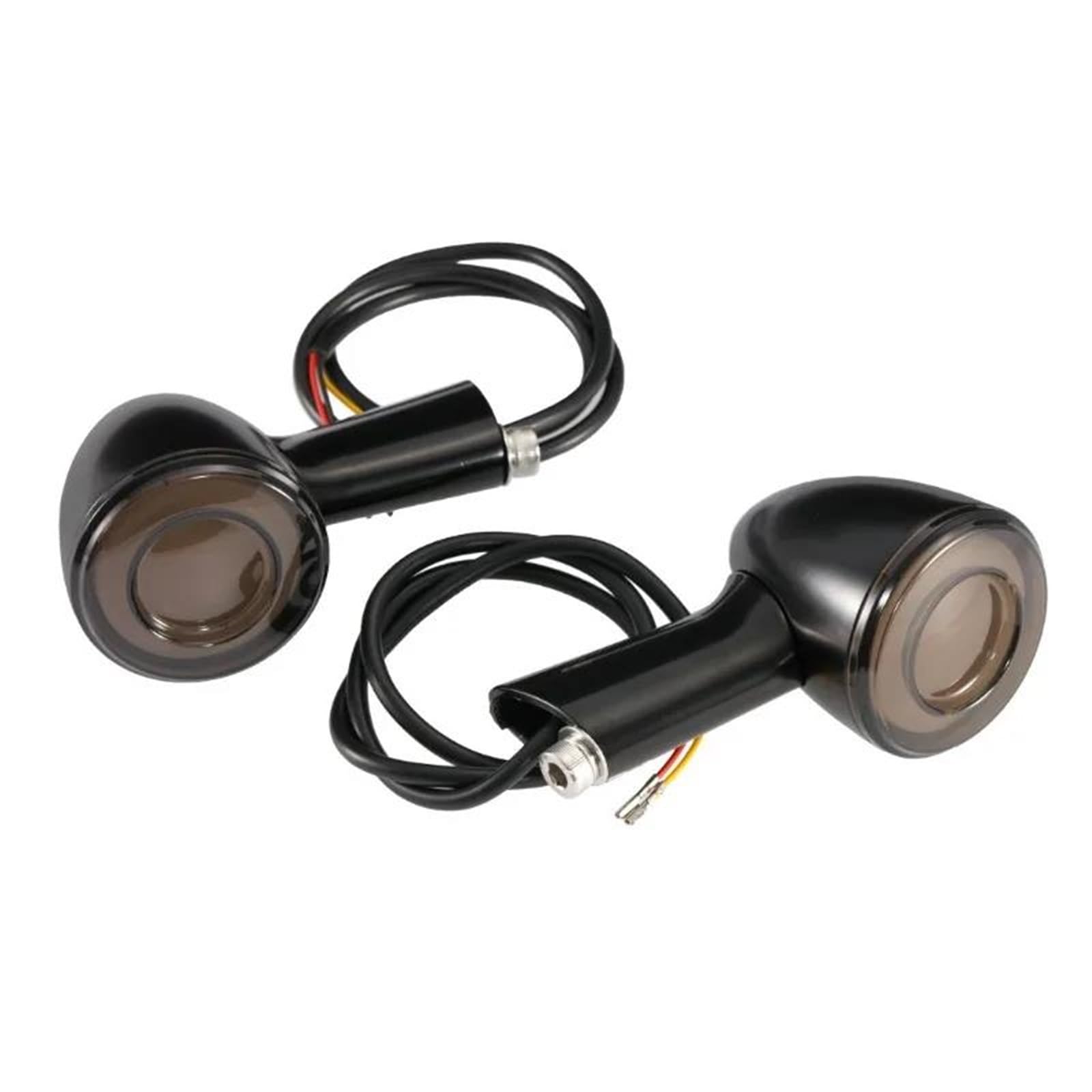 Intermitentes Intermitentes Delanteros Y Traseros Motocicleta para Harley para Sportster XL883 XL1200 1992-up Luz LED De Intermitente Universal Intermitentes Lámpara señal(Negro)