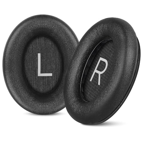 Image of Aurivor Replacement Ear Pads for Bose QuietComfort 45 35 ii (QC45 QC35) Headphones, Anti-Tear Earpads Cushions for QC SE SC & New Quiet Comfort (Deep Bass), Softer Foam & Leather (Black)
