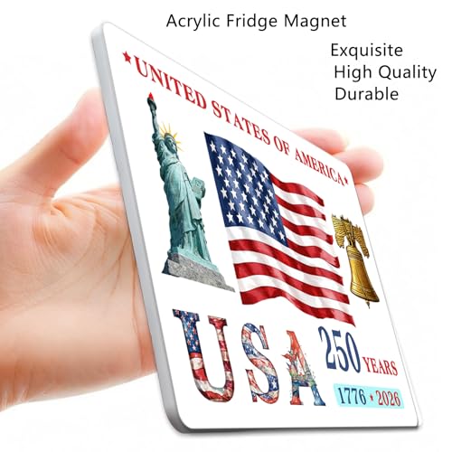Imán decorativo Estados Unidos 250 años 3.5x5 pulg miniatura 4