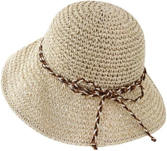 Handmade Straw Hat with Wide Brim for Sun Protection Shade Suitable for Outdoor Travel