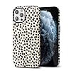 Svanove Cheetah Print Phone Case for iPhone 11 Pro Case Girly, Cute Leopard Case for Women, Luxury Trendy Retro Cool Animal Print Design, Aesthetic Pattern Hard Shell Plastic Cover, Beige Polka Dots