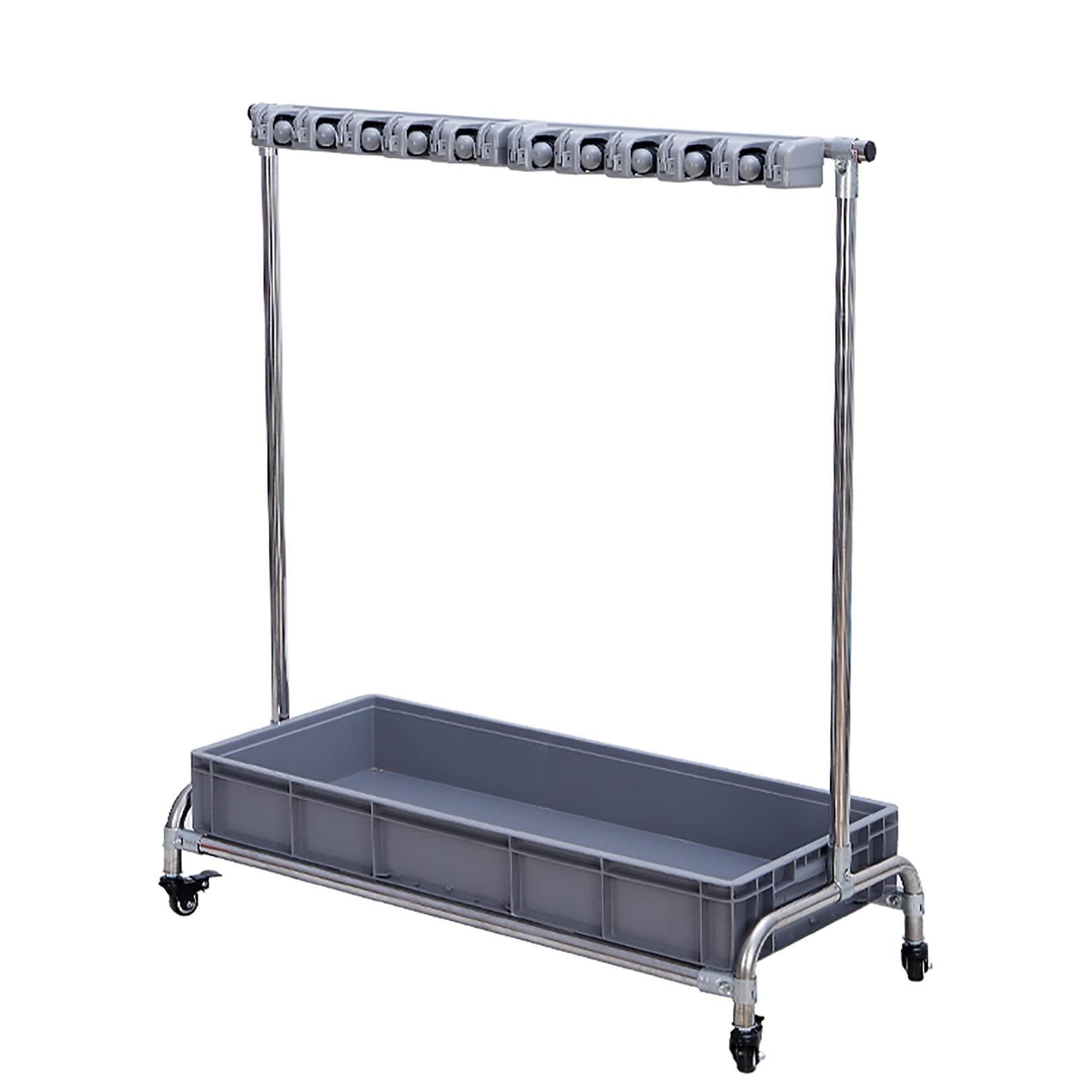 AYCDL Broom And Mop Holder, Storage Rack For Cleaning Tools, Floor-Standing Wet Mop Storage Rack, Movable Floor-Mounted Mop Rack Floor Standing Cleaning Tool Cart Sto