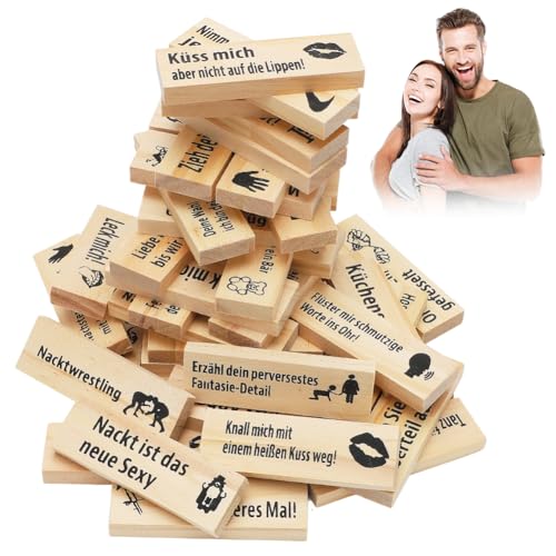 CEWROM Stapelspiel aus Holzblöcken für Paare Block Tower Spiel Super Naughty Block Tower Game Liebesturm Sexspiel Geschenk für Männer Frauen Ehemann