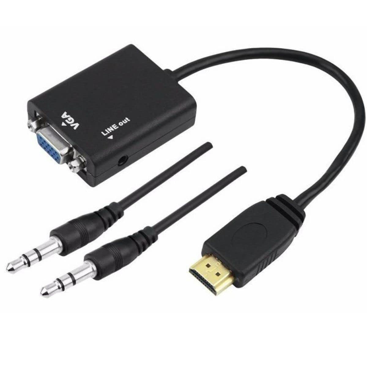Adaptador Cabo Conversor Hdmi-macho X VGA-femea Conversion Cable Transmissão de Vídeo +