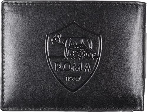 AS Roma Portafogli ufficiale in pelle ASR, Adulto- Unisex, 13x9,5cm,...