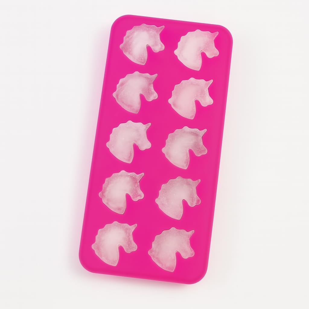 HIC Kitchen Silicone Unicorns Ice Cube Tray, Non-Stick, Makes 10 Unicorns