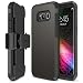 Trianium Duranium Series Holster Case Compatible with Samsung Galaxy S8 with Heavy Duty Premium Protective Kickstand + Extreme Shock Absorption S8 Case 2017 - Gunmetal
