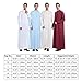 Men's Muslim Clothes Long Sleeve Thobes Middle East Saudi Arab Kaftan Islamic Abaya Dress Dubai Robes National costume White XXX-Large