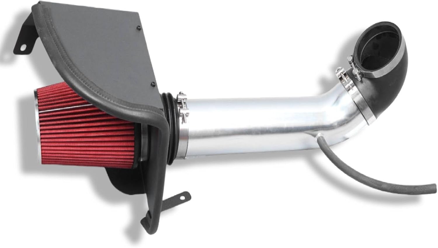 SUNROAD 4" Air Tube With Air Filter Compatible with 2009-2014 GMC/Chevy V8 5.3L/6.2L, Red and Black