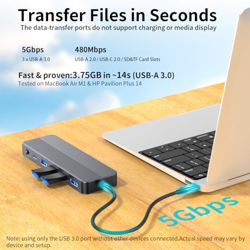 Station d'accueil double moniteur USB C en alliage premium - 7