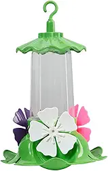 Bebedouro Beija-Flor Gold, Alimentador para Aves, Plástico, Design Floral, Anti-formiga Anti-Gotejamento, 220ml, Verde