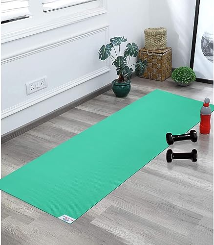 Heart Home Yoga Mat | Eva Foam Workout Mat | Anti-Skid Exercise Mat | Gym Yoga Mat | Yoga Mat for Women | Yoga Mat for Men | 4 MM | Green