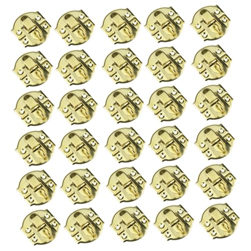 KESYOO 30個 アンティーク調木箱掛けラッチ 取付簡単 ジュエリーボックス キャビネット 引き出し用木製ハスプロック