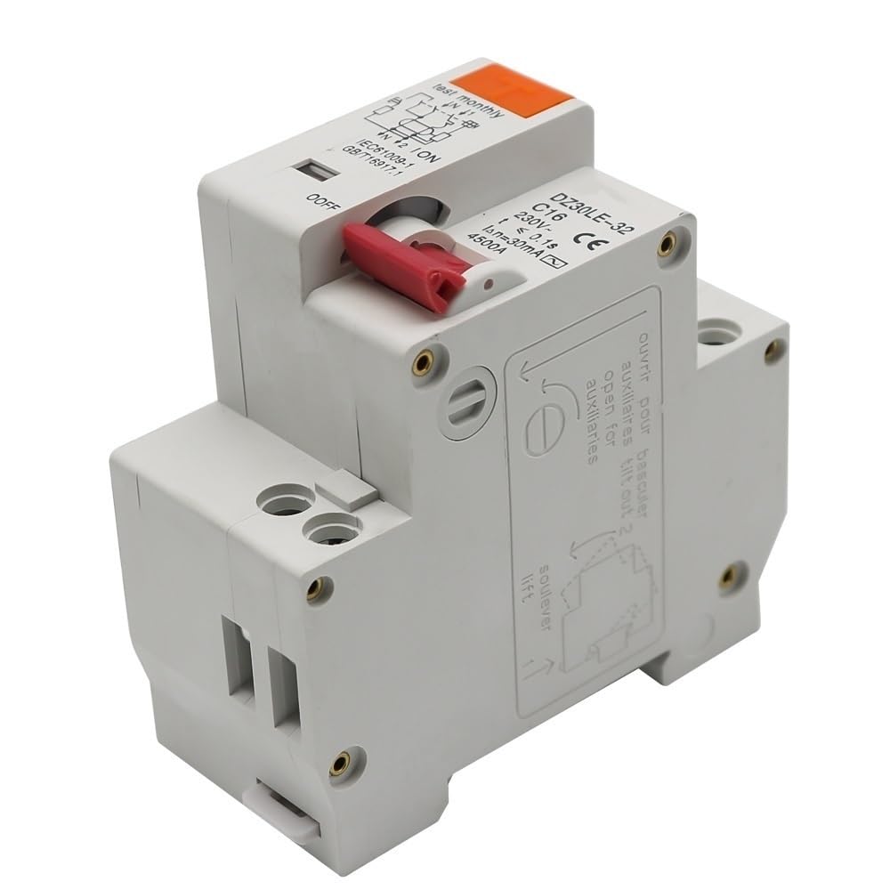 Interruttore automatico, Interruttore automatico differenziale 230 V 1P+N con protezione da(50A)