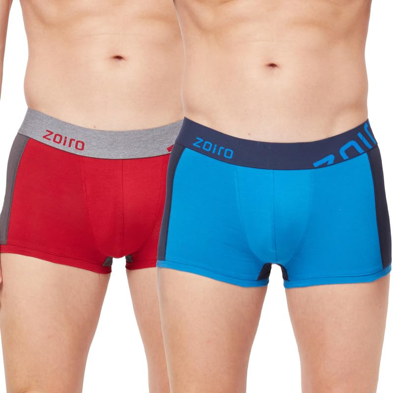 Image of Zoiro Men's Soft Cotton Blend Solid Trend Trunk (Pack of 2) |Colours May Vary