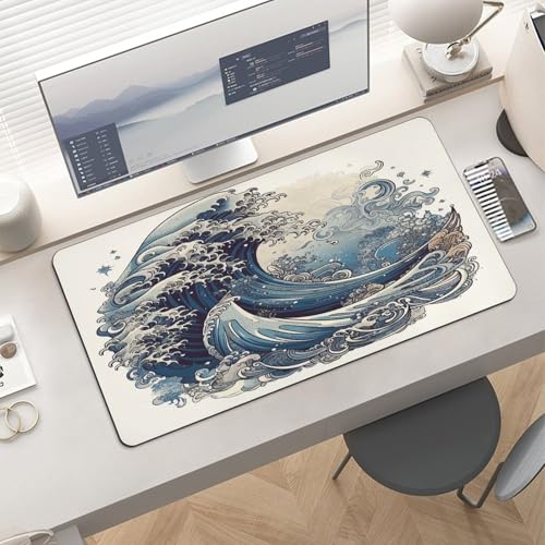 Blue Wave Style Desk Pad Large Mouse Pad 30x60 cm miniatura 6