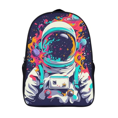 Sac à dos astronaute avec deux compartiments et loge lunchbag