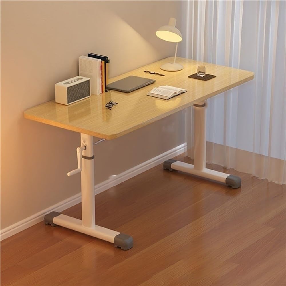 Höhenverstellbarer Kurbel Stehpult – ergonomischer Sitz-Steh-Schreibtisch für Heimbüro, steigert Komfort und Produktivität, perfekt für Remote-Arbeit und gesünderen Lebensstil