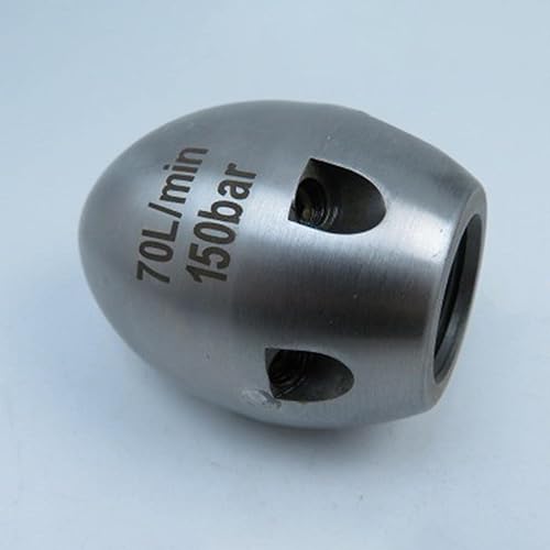 Miniatura 3 de Gralara Limpiador de boquillas de arandela, 150 bar, 70 Lmin, para dragado, drenaje, zanja, tubería, alcantarillado, ventana de patio, 1 frontal 8