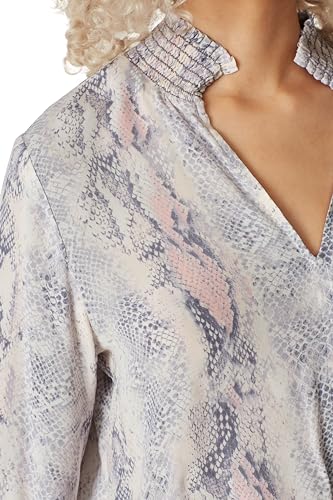 Image of Fifteen Twenty Women's Snake Print Front Tie Top