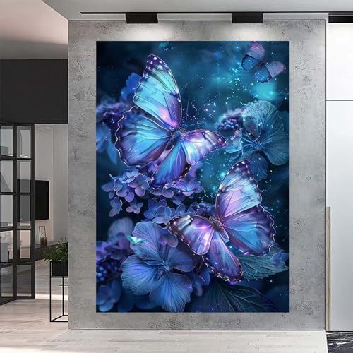 Tableau papillon moderne pour réveiller les murs blancs d'un salon - 4