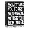 Inspirational-Wall-Box-Sign-4-x-5-Inches-Wood-Wall-Box-Sign-Classic-Box-Sign-Sometime-You-Forget-Youre-Awesome-So-This-Is-Your-Reminder-Inspirational-Positive-Wall-Plaque-for-Family-Friend-Home-Decor Inspirational Wall Box Sign 4 x 5 Inches Wood Wall Box Sign Classic Box Sign Sometime You Forget You're Awesome So This Is Your Reminder Positive Wall Plaque for Family Friend Home Decor (Black Board)