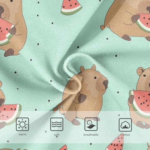 Wusikd Cute Capybara Girls' Underwear Cotton Watermelon Girls Briefs Soft Toddler Underwear 2T3