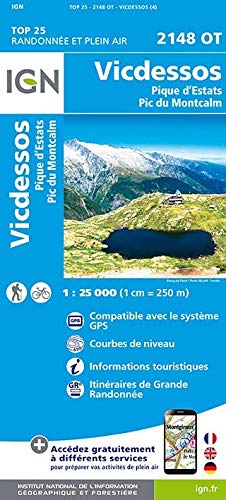Télécharger Vicdessos, Pique d'Estats et Pic du Montcalm : 1/25 000 PDF Ebook En Ligne