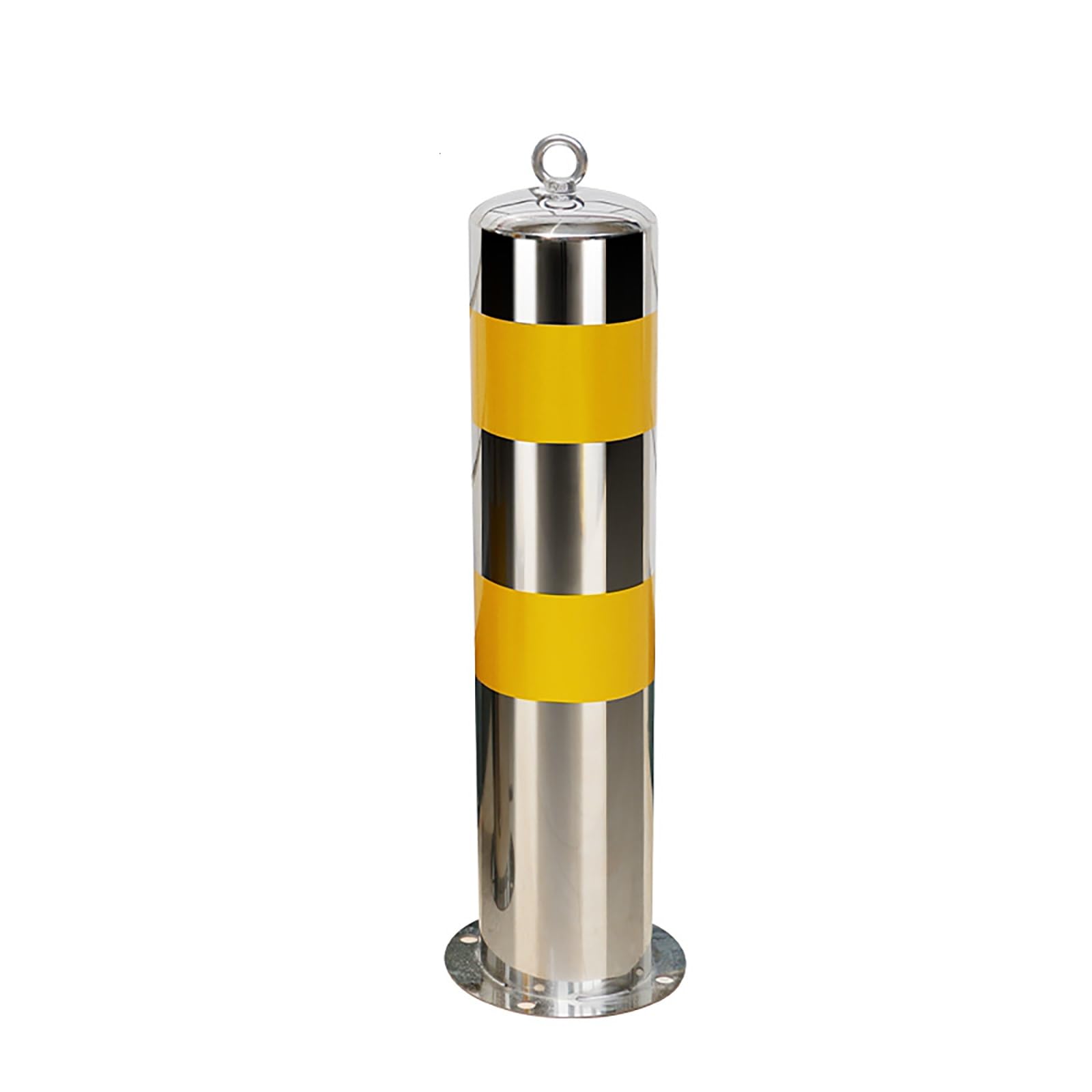 SaryEdge Parking Bollard with Reflective Tape - Durable Safety Barrier for Driveways and Traffic Control - Includes Anchor Bolts,1pcs - Yellow,1pcs - Yellow