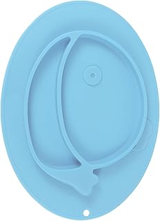 SECFOU Placa De Baleia De Silicone Para Bebê Prato Dividido Talheres Para Crianças Antiderrapante Placa Para Bebê Treinamento Placa Dividida Placa De Sucção De Silicone Para Bebê Placa