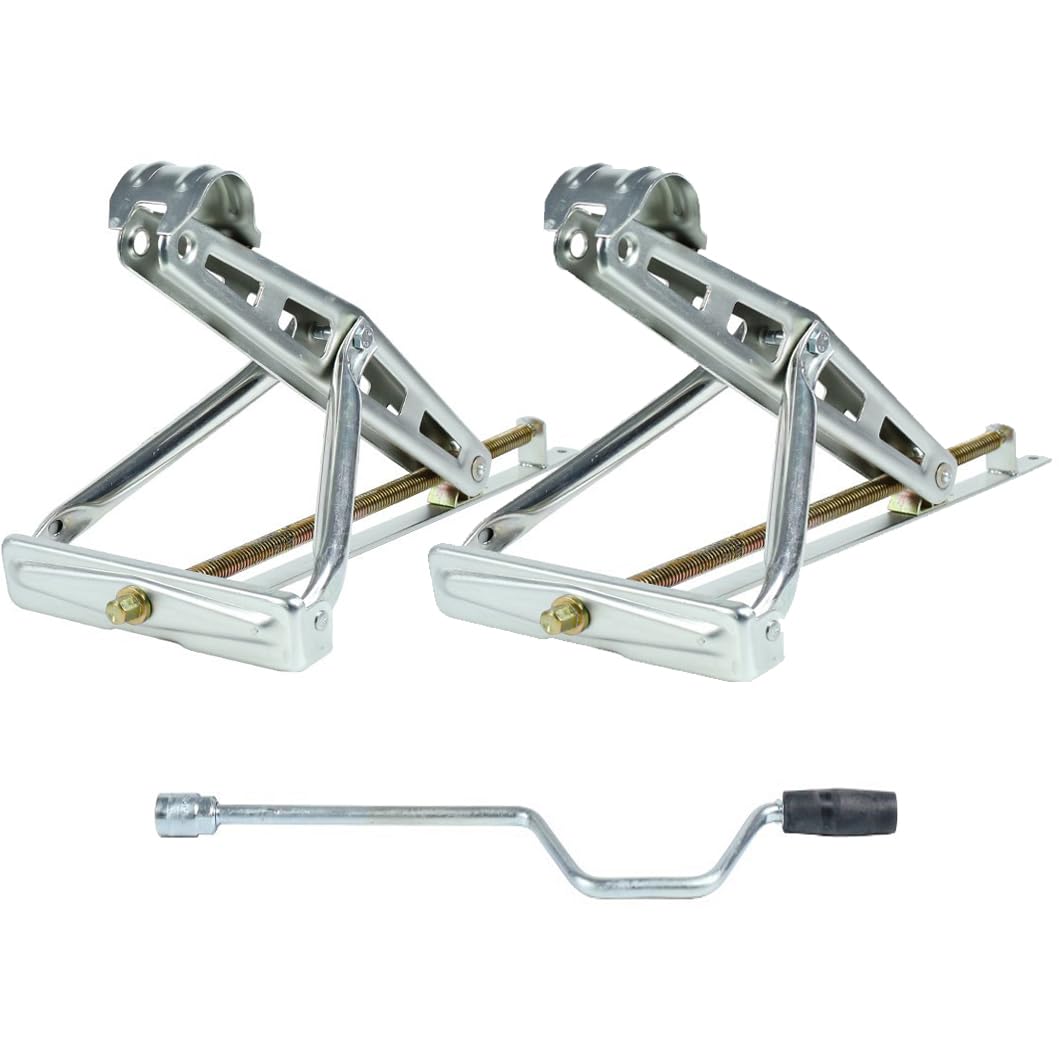 HEYOUTH Juego de 2 Soportes para Caravanas,caravana Caballete coche,Ajustable 105-520 mm, hasta 1000 kg,para Nivelación de Remolques