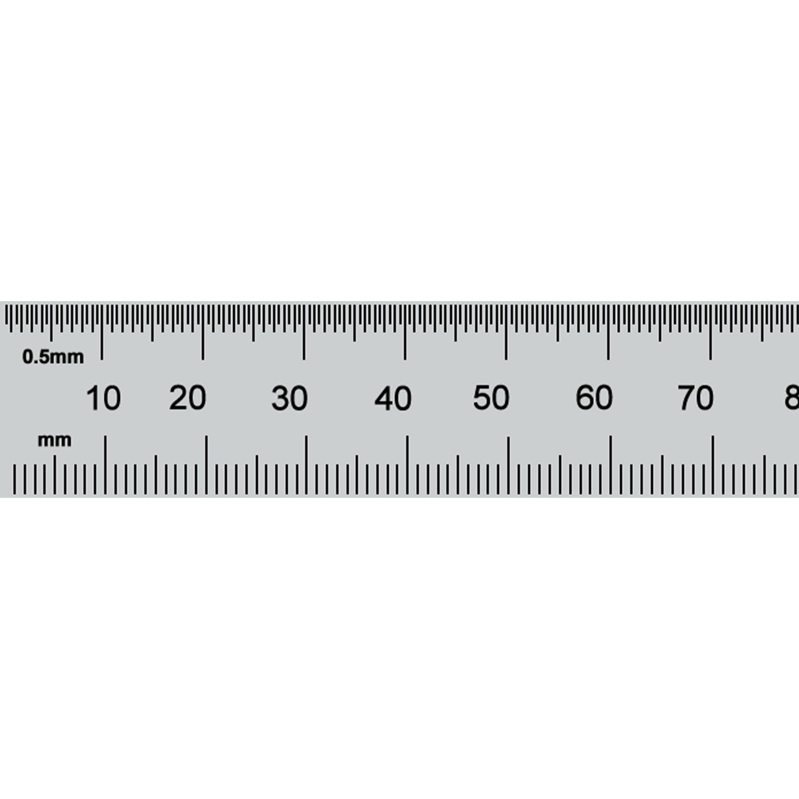 PEC Tools 12"/300mm Steel Rule, Slim & Flexible, Made in USA