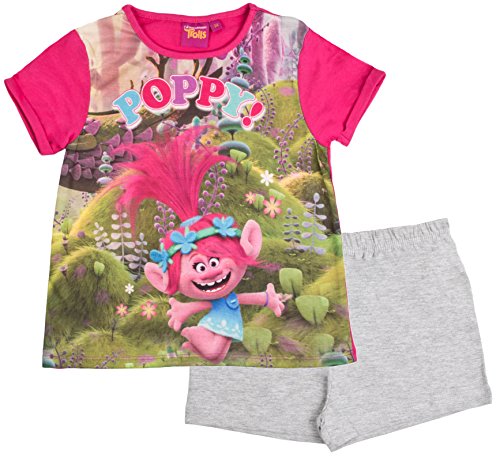 Trolls Pyjama court pour fille - Rose - 9 ans